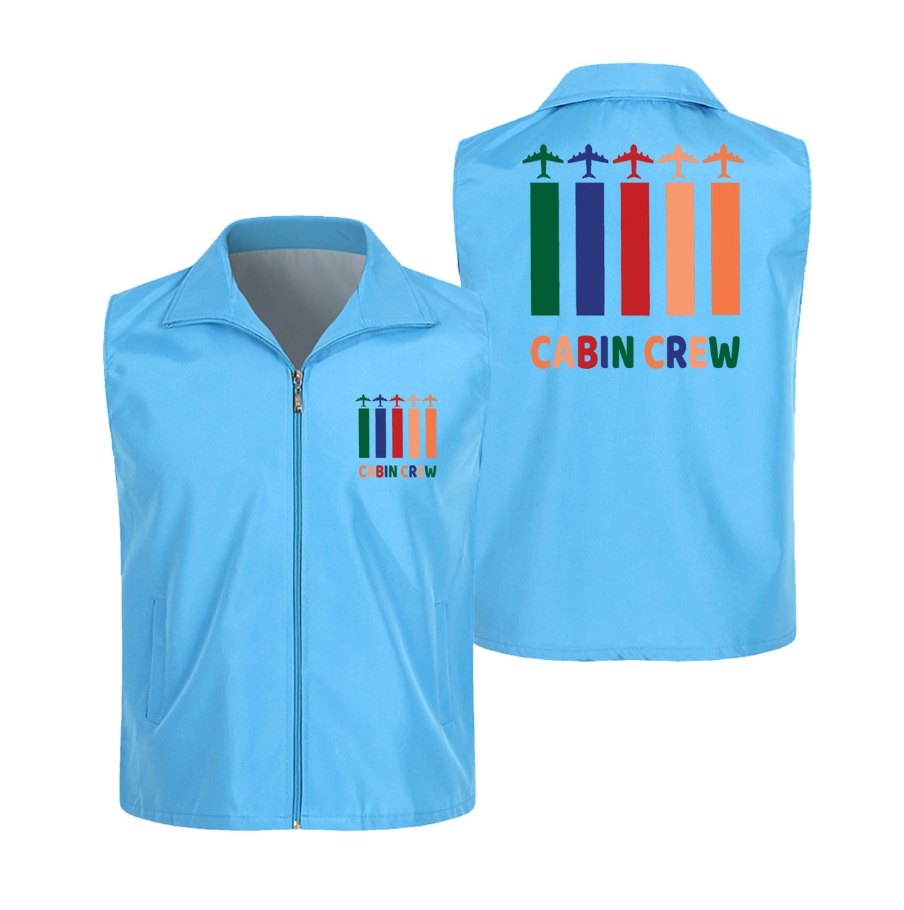 Colourful Cabin Crew Designed Thin Style Vests