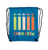 Thumbnail for Colourful Cabin Crew Designed Drawstring Bags