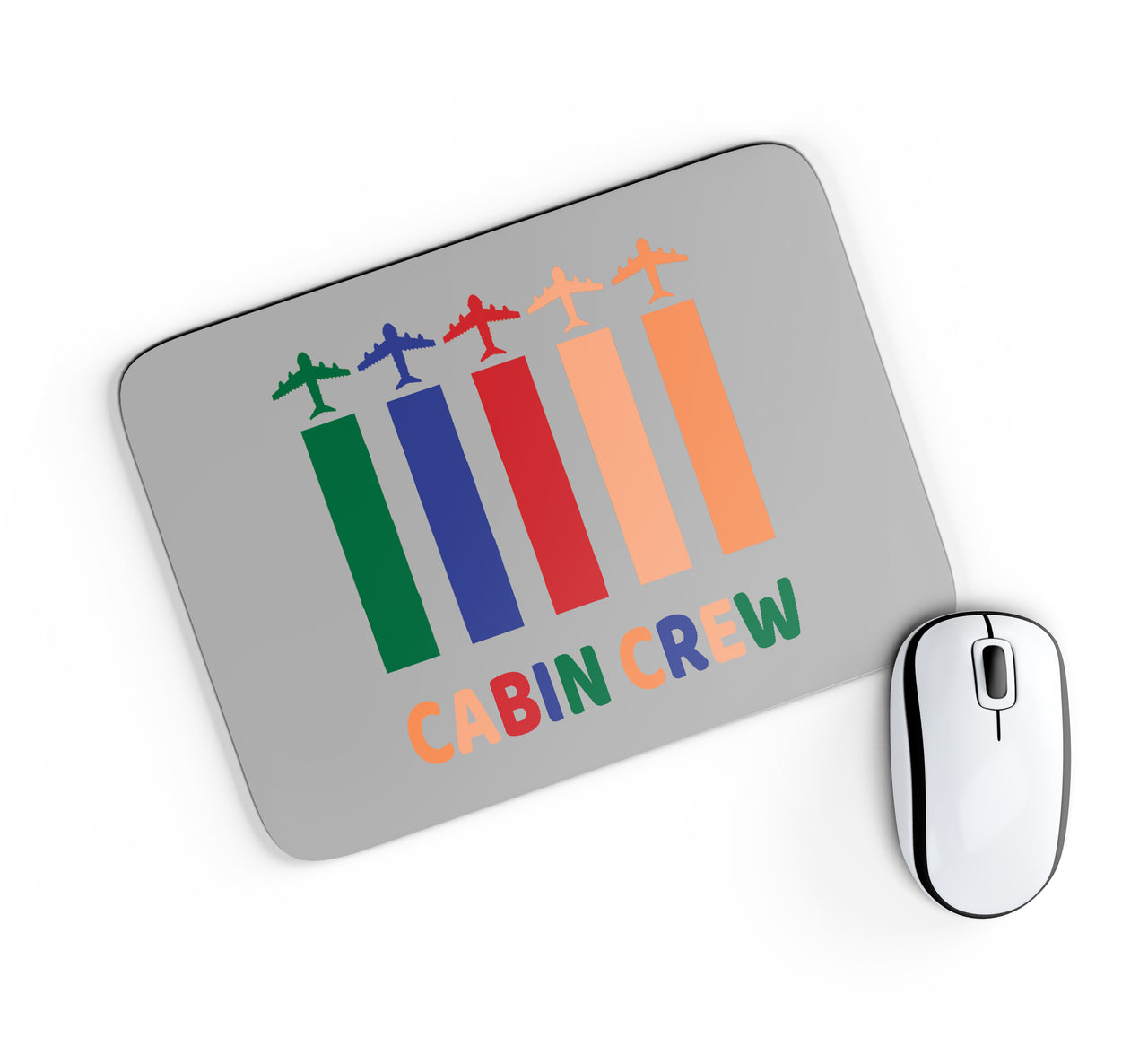 Colourful Cabin Crew Designed Mouse Pads