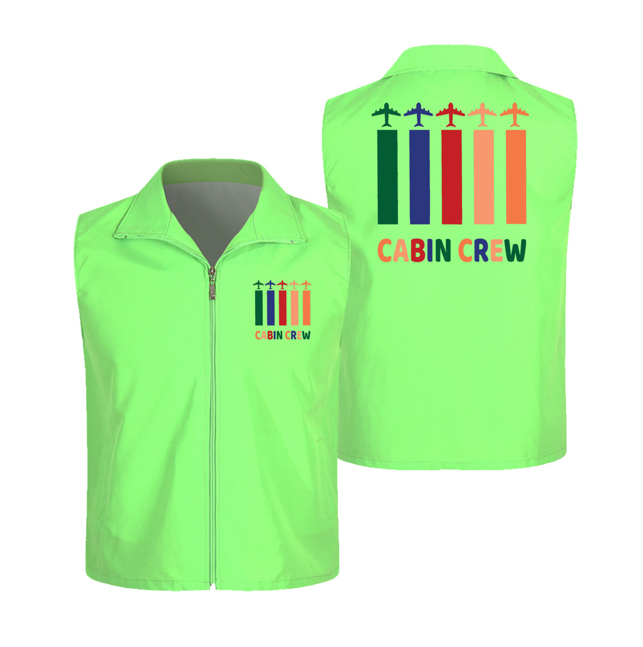 Colourful Cabin Crew Designed Thin Style Vests