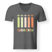 Thumbnail for Colourful Cabin Crew Designed V-Neck T-Shirts
