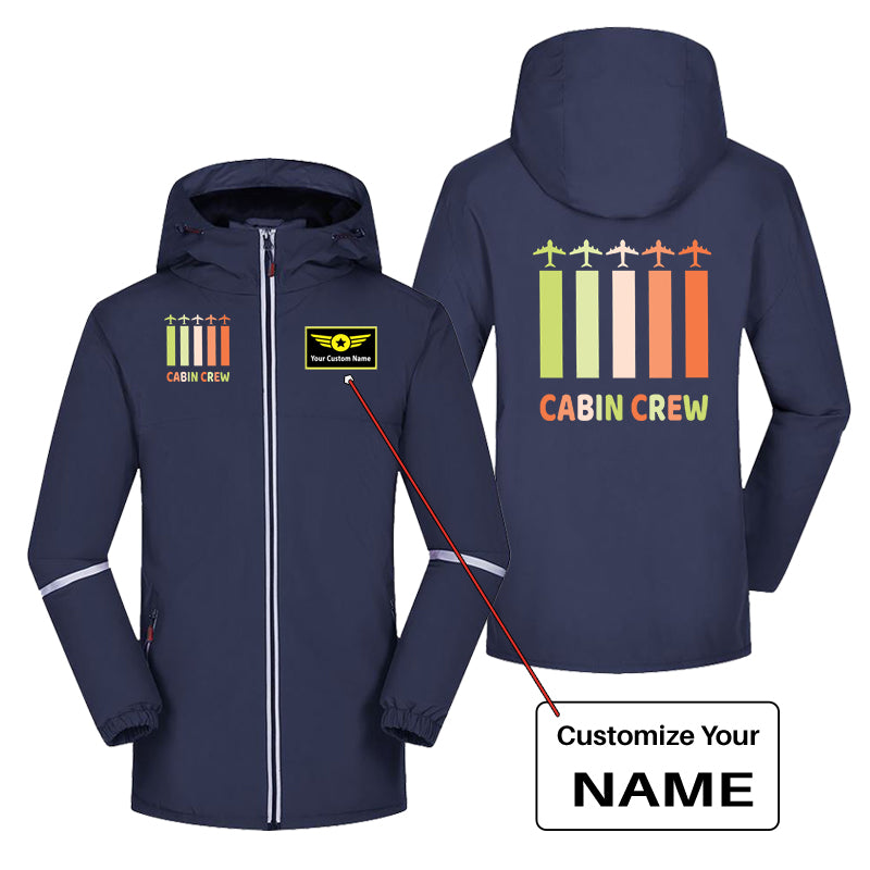 Colourful Cabin Crew Designed Rain Coats & Jackets