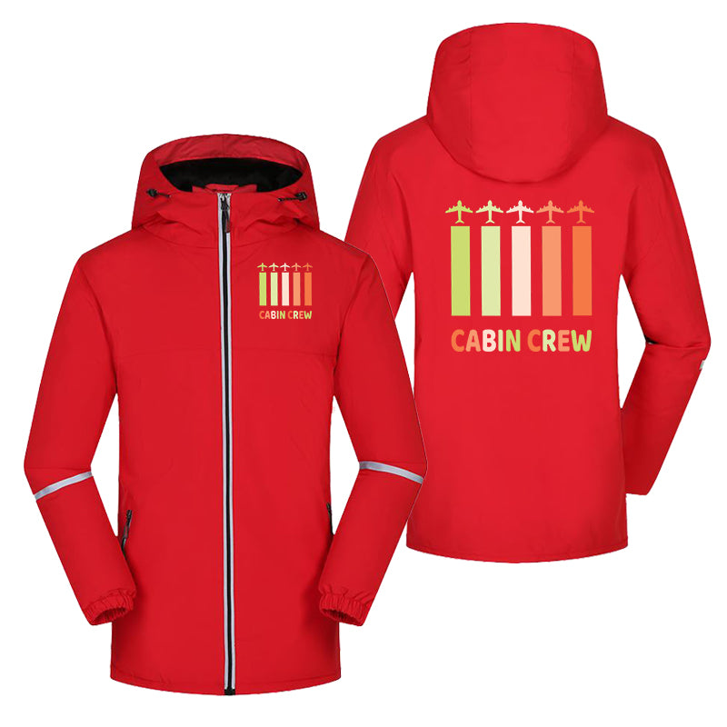 Colourful Cabin Crew Designed Rain Coats & Jackets