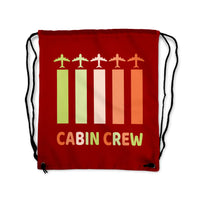 Thumbnail for Colourful Cabin Crew Designed Drawstring Bags