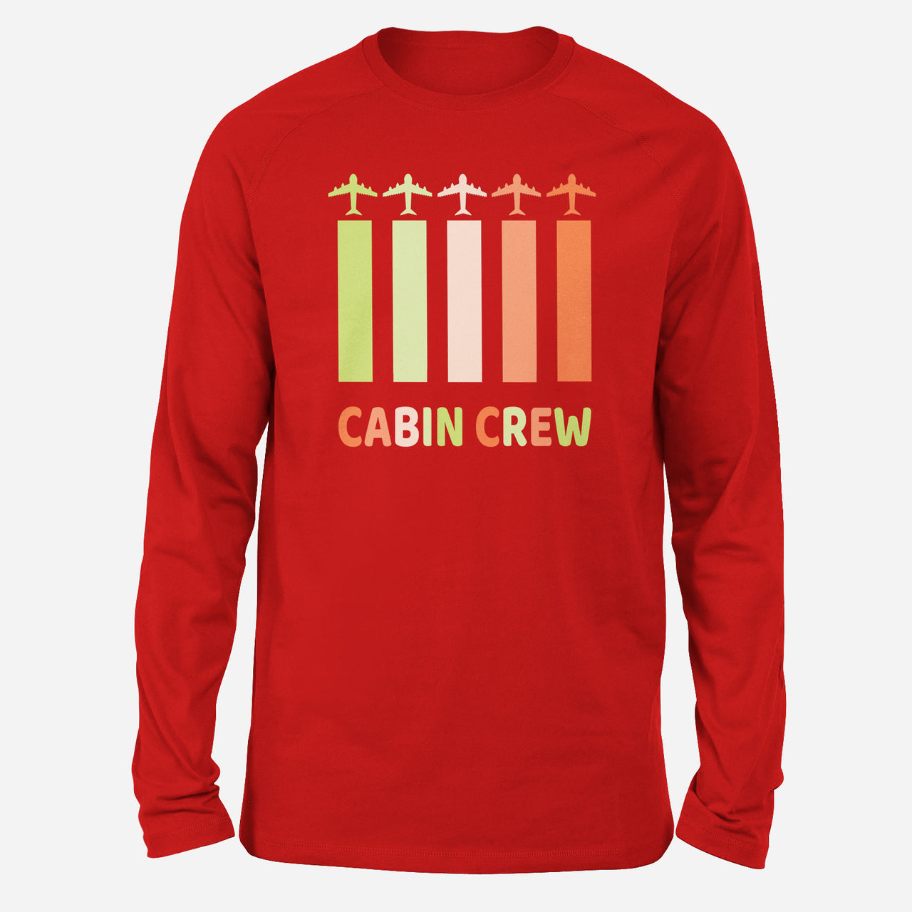 Colourful Cabin Crew Designed Long-Sleeve T-Shirts
