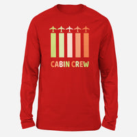 Thumbnail for Colourful Cabin Crew Designed Long-Sleeve T-Shirts