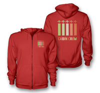 Thumbnail for Colourful Cabin Crew Designed Zipped Hoodies