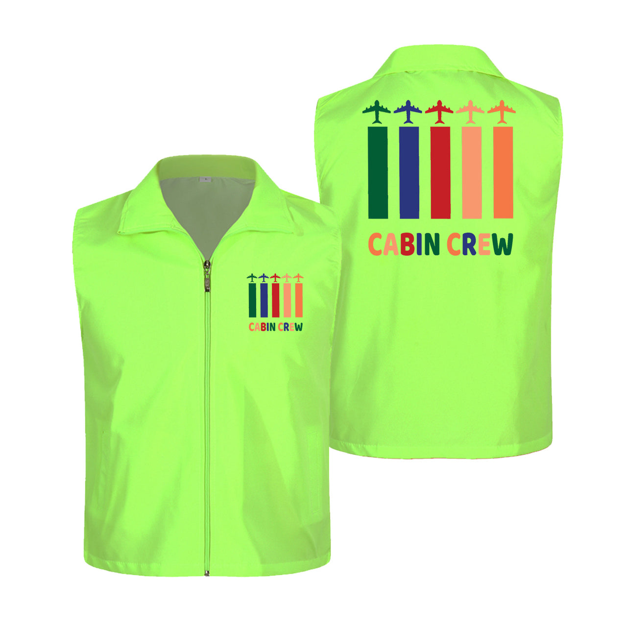 Colourful Cabin Crew Designed Thin Style Vests