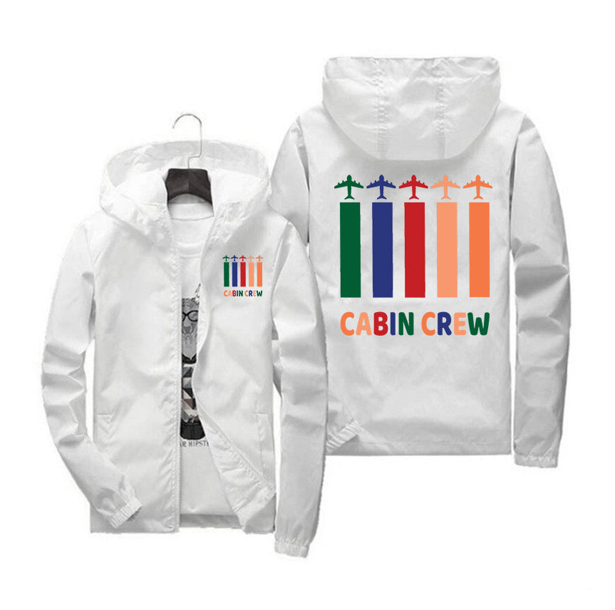 Colourful Cabin Crew Designed Windbreaker Jackets