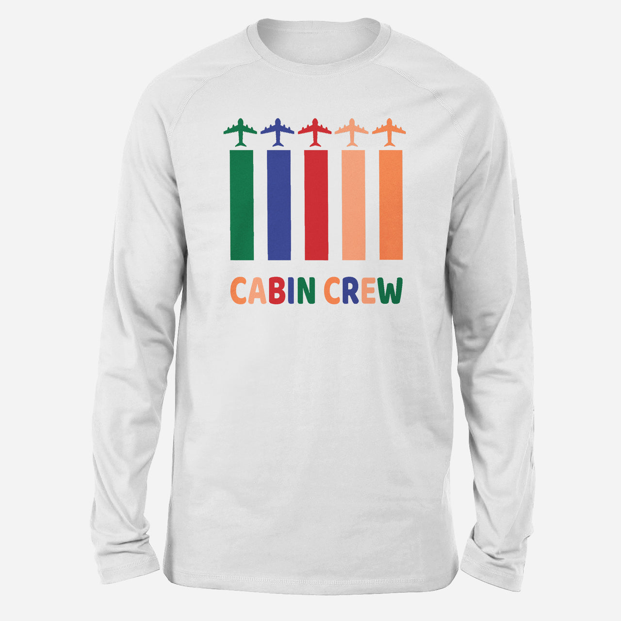 Colourful Cabin Crew Designed Long-Sleeve T-Shirts