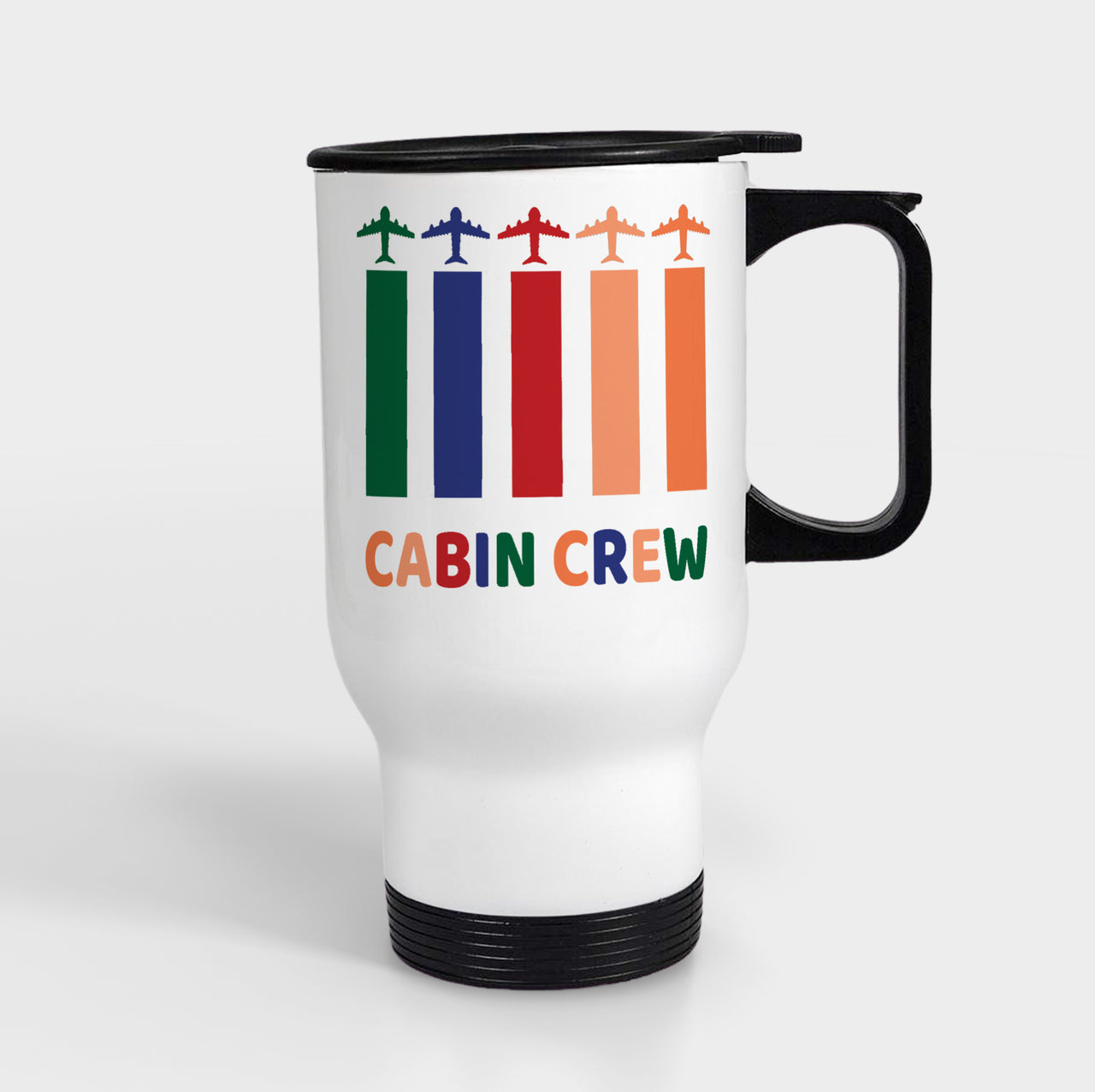Colourful Cabin Crew Designed Travel Mugs (With Holder)