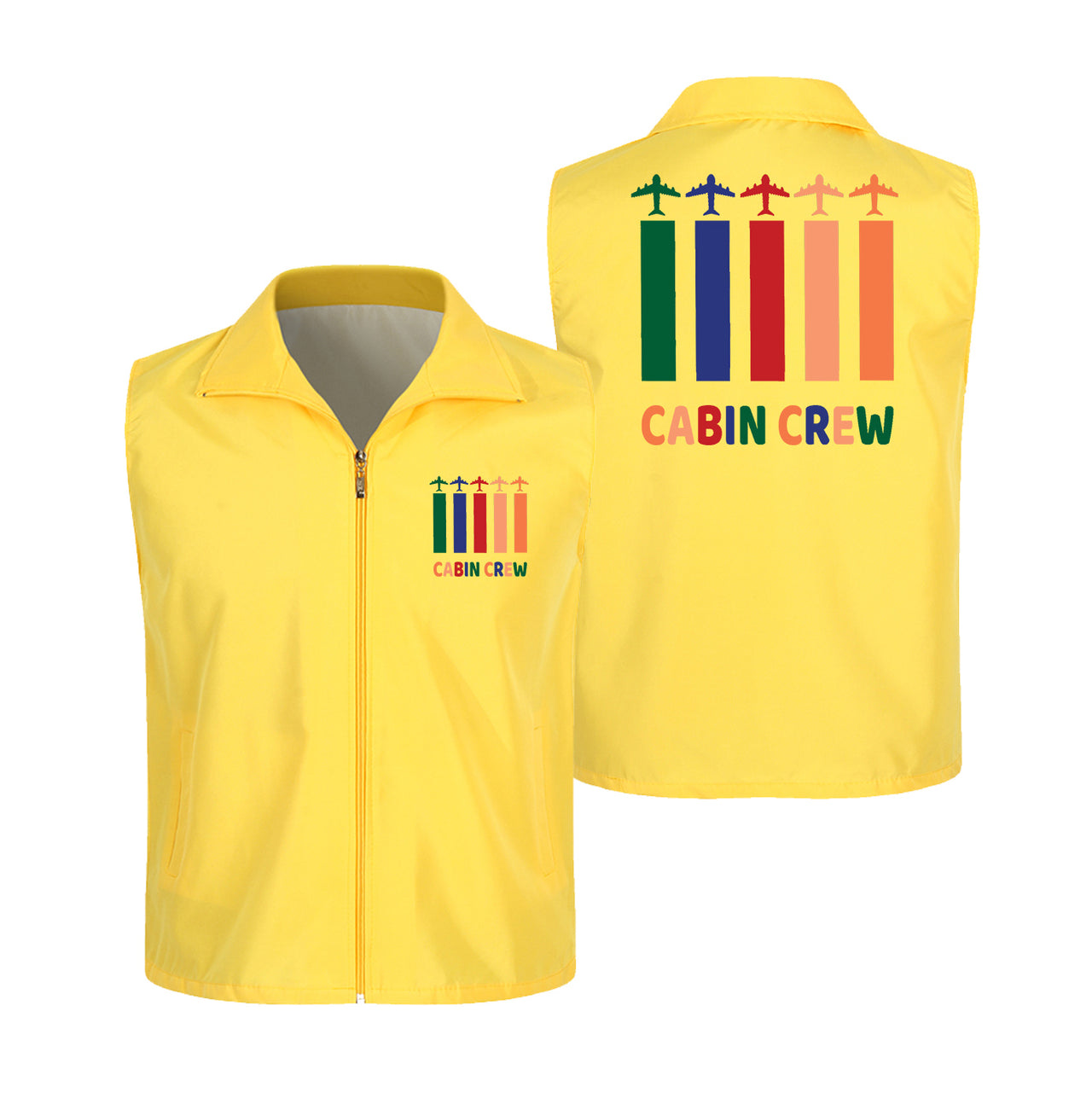 Colourful Cabin Crew Designed Thin Style Vests