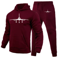 Thumbnail for Concorde Silhouette Designed Hoodies & Sweatpants Set
