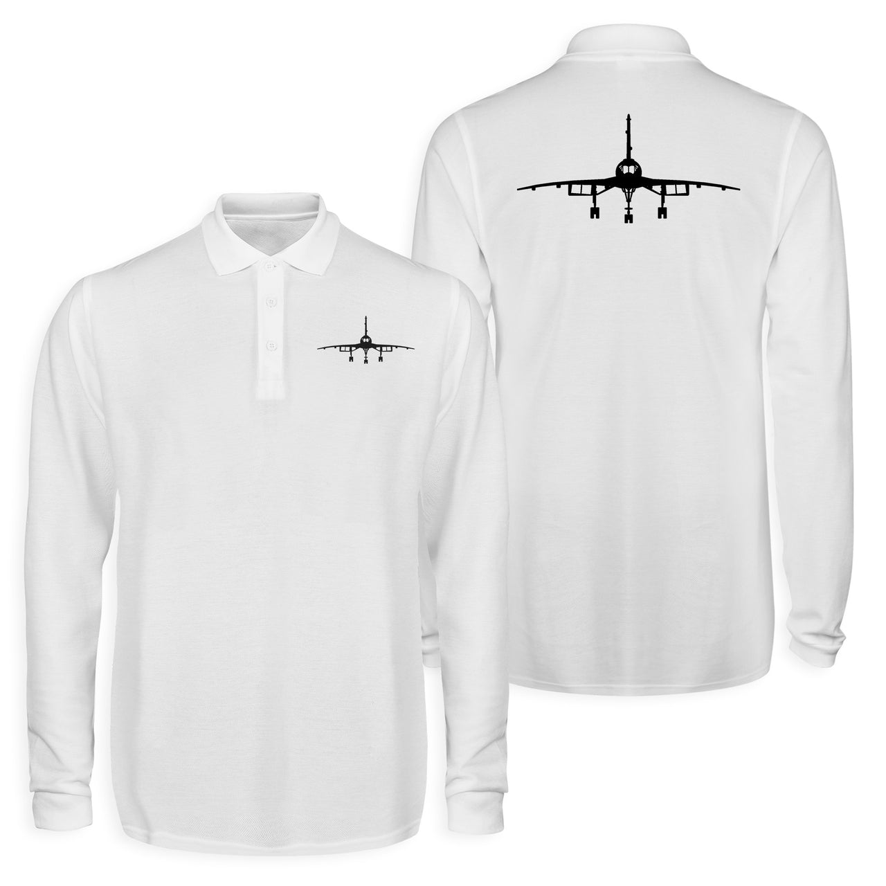 Concorde Silhouette Designed Long Sleeve Polo T-Shirts (Double-Side)