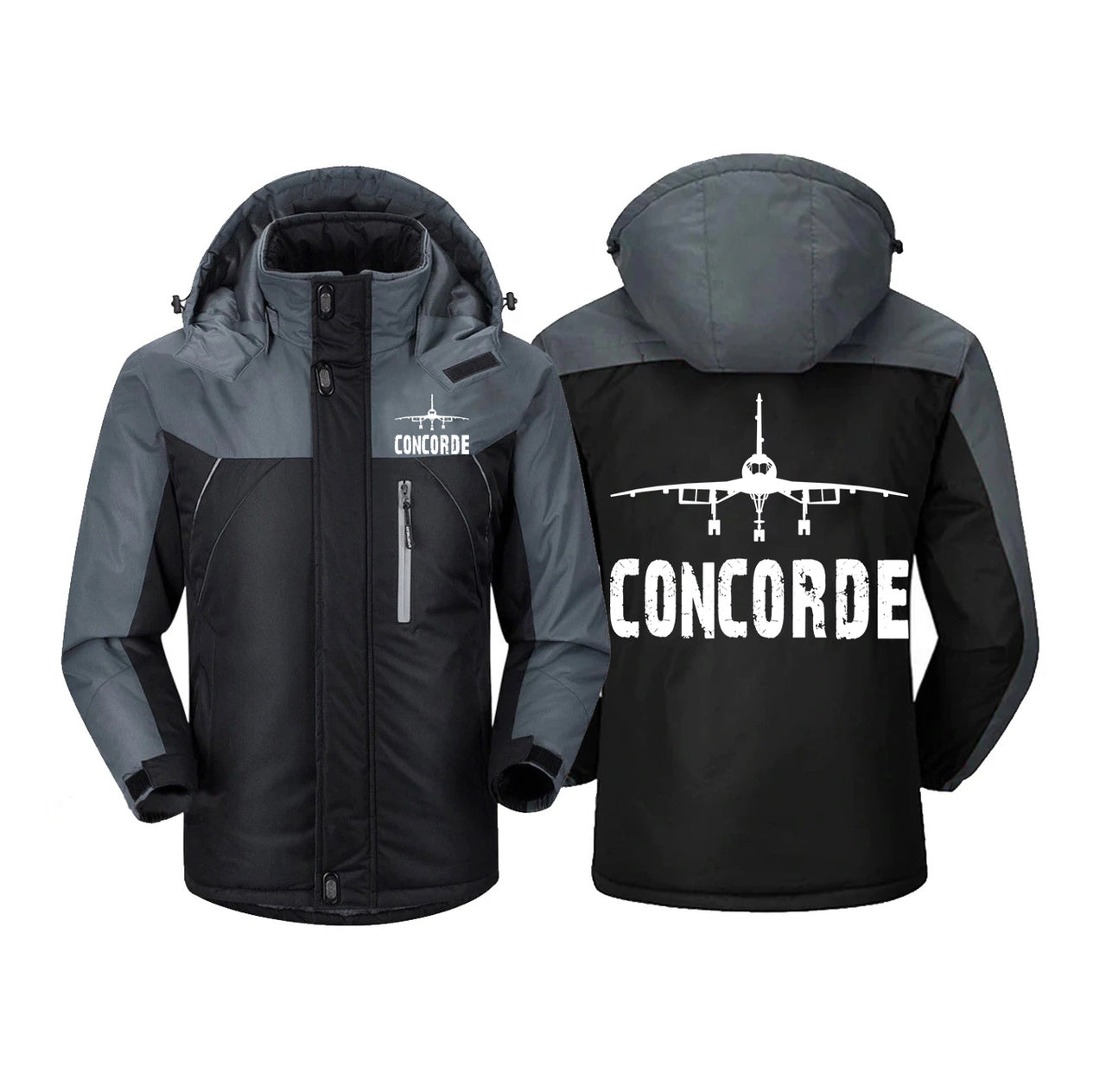 Concorde & Plane Designed Thick Winter Jackets