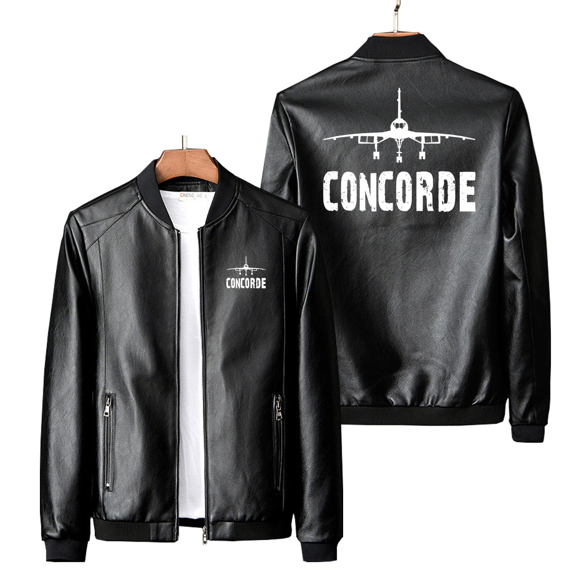 Concorde & Plane Designed PU Leather Jackets