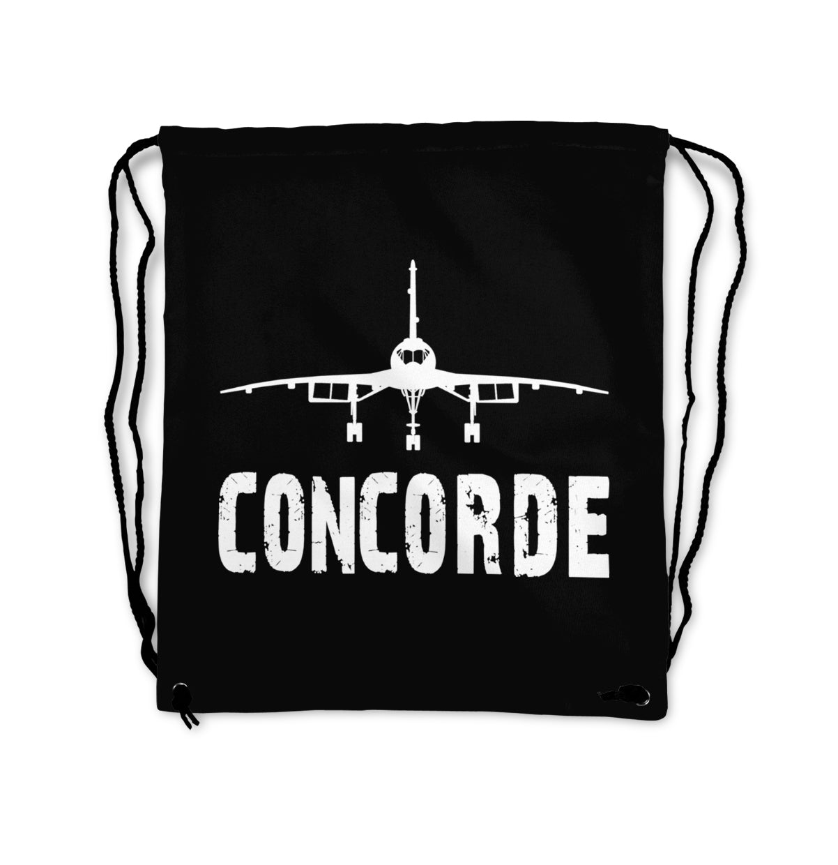 Concorde & Plane Designed Drawstring Bags