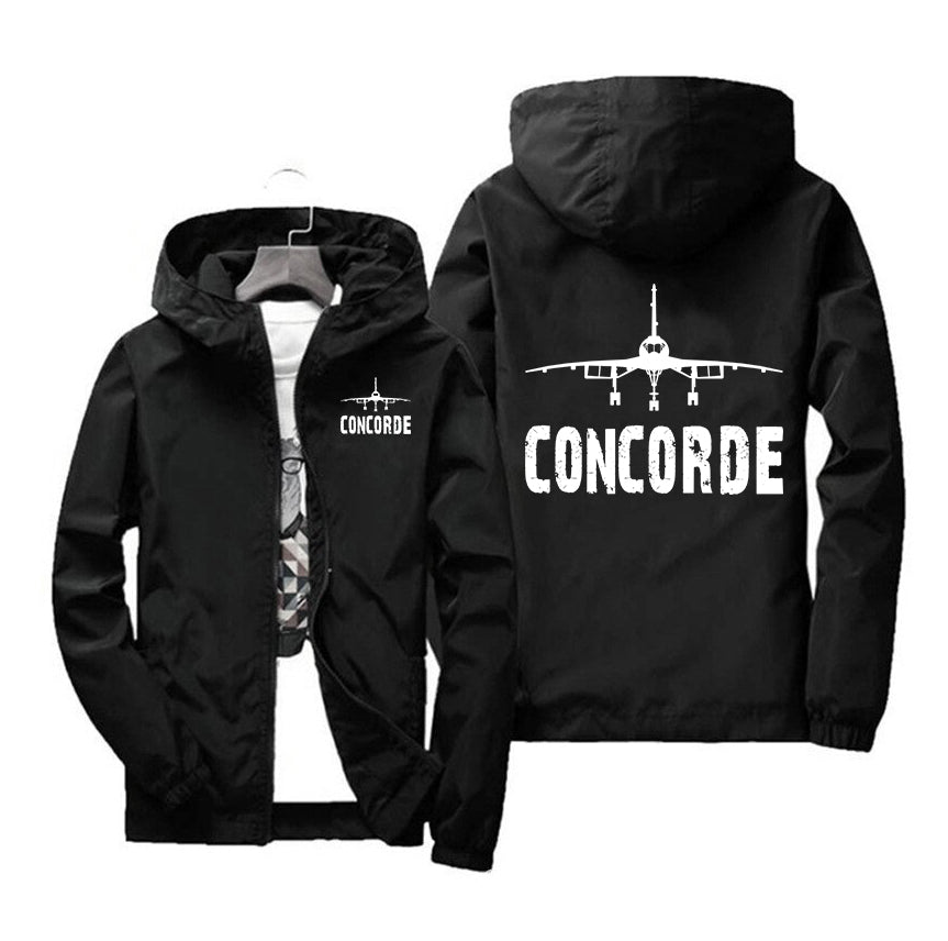 Concorde & Plane Designed Windbreaker Jackets
