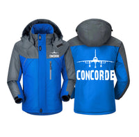 Thumbnail for Concorde & Plane Designed Thick Winter Jackets