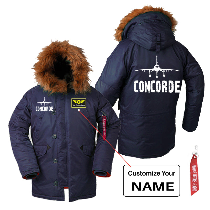 Concorde & Plane Designed Parka Bomber Jackets