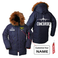 Thumbnail for Concorde & Plane Designed Parka Bomber Jackets