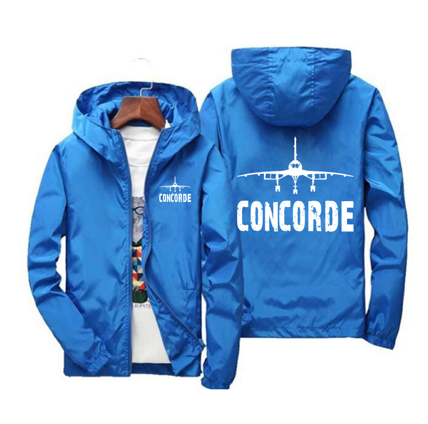 Concorde & Plane Designed Windbreaker Jackets
