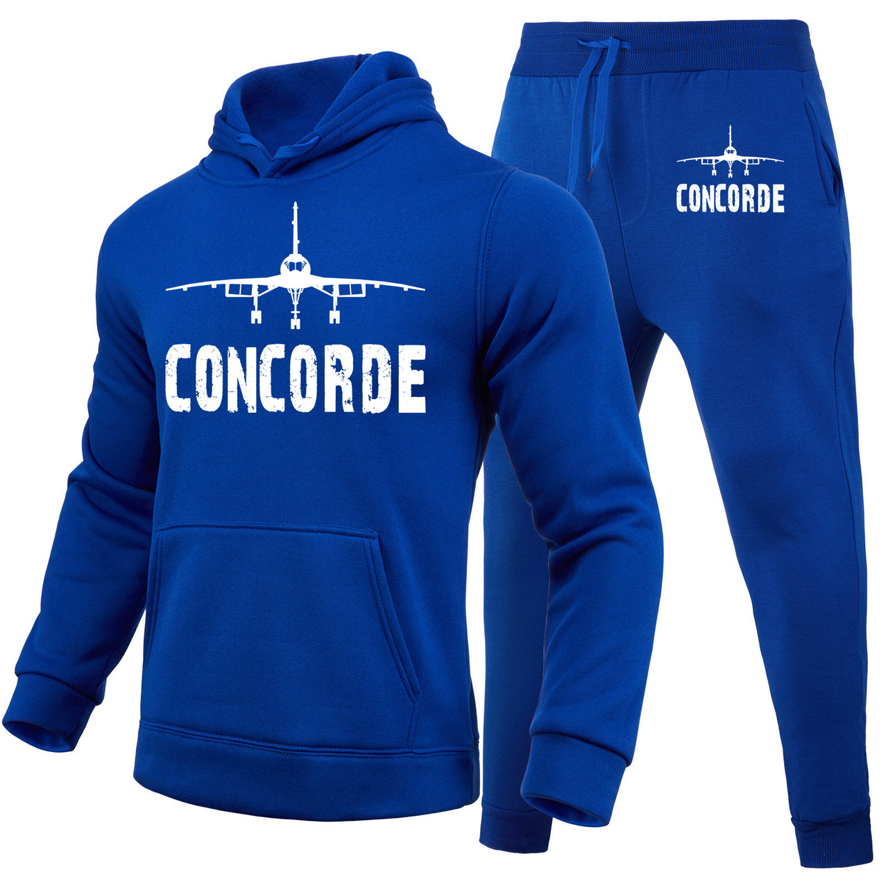 Concorde & Plane Designed Hoodies & Sweatpants Set