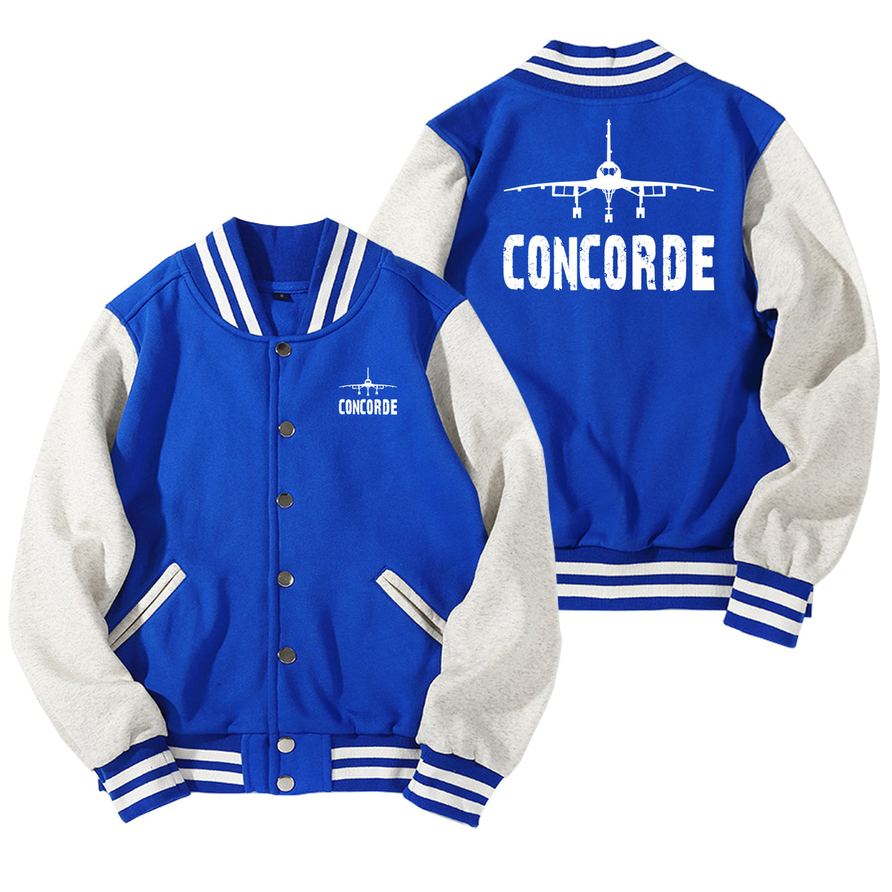 Concorde & Plane Designed Baseball Style Jackets