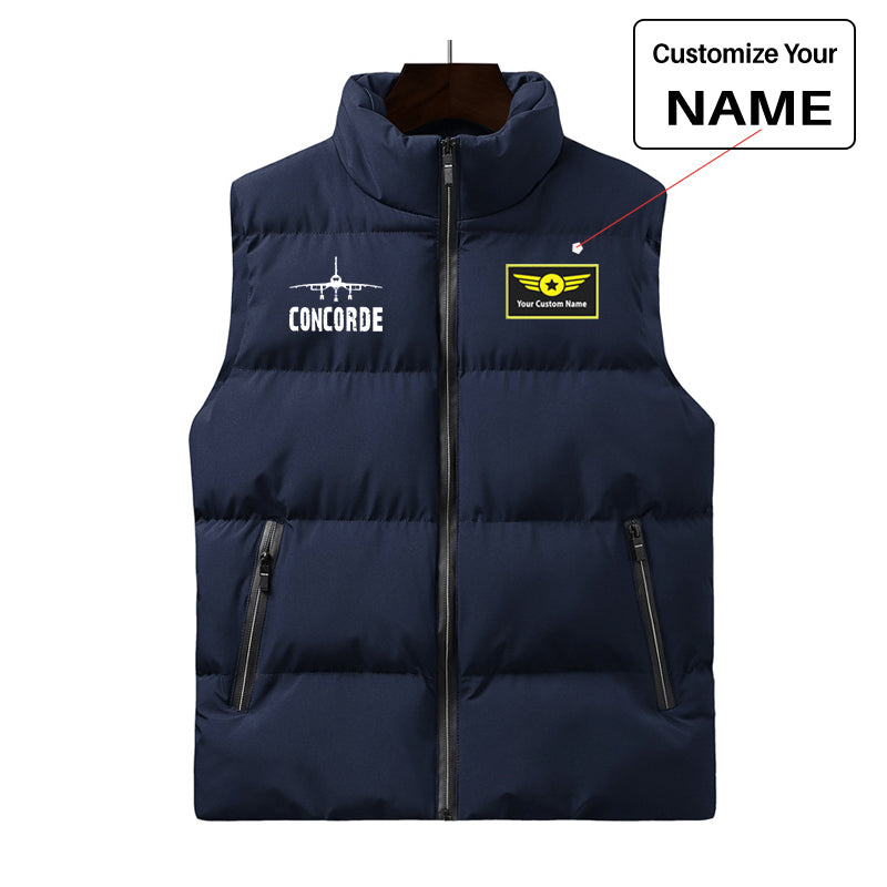 Concorde & Plane Designed Puffy Vests