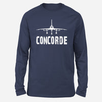 Thumbnail for Concorde & Plane Designed Long-Sleeve T-Shirts
