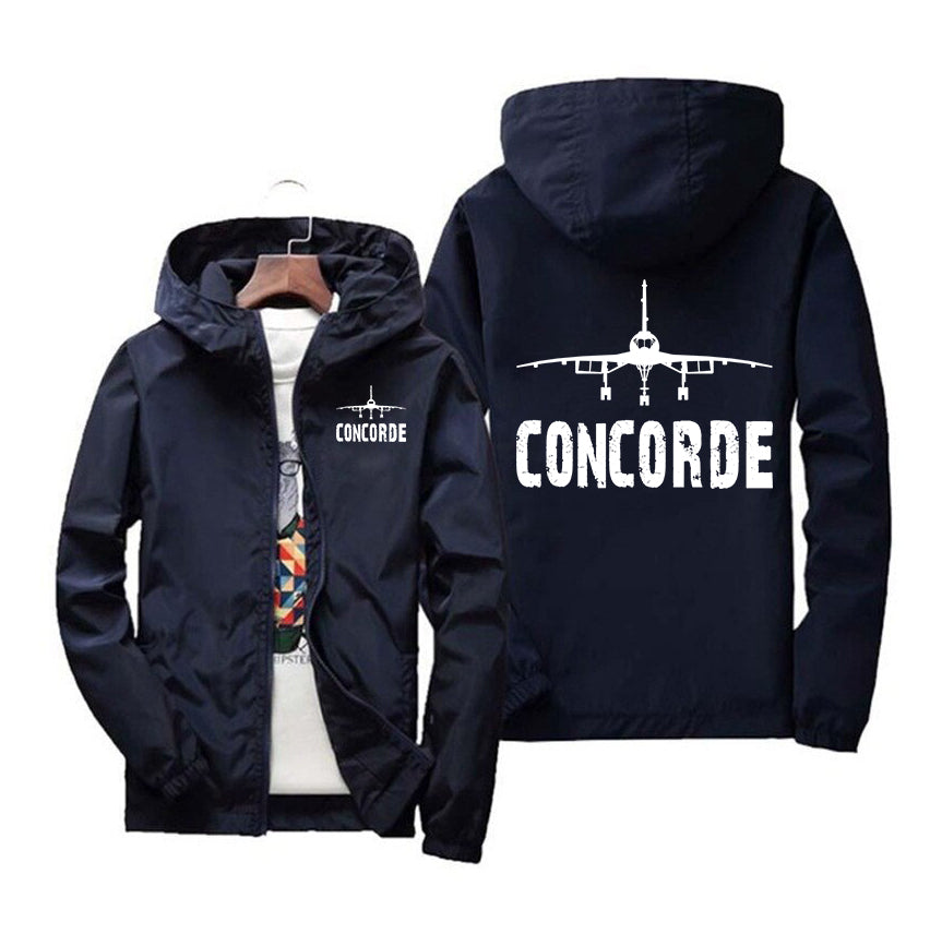 Concorde & Plane Designed Windbreaker Jackets