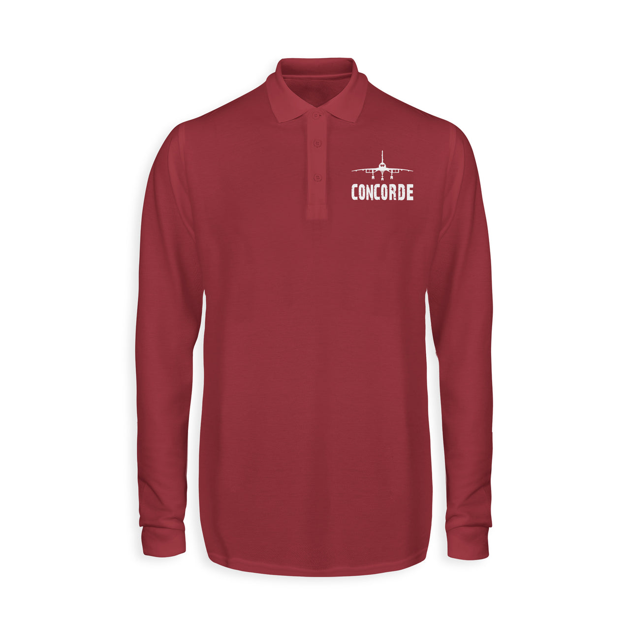 Concorde & Plane Designed Long Sleeve Polo T-Shirts