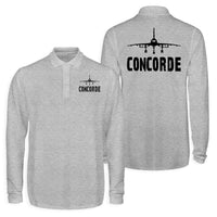 Thumbnail for Concorde & Plane Designed Long Sleeve Polo T-Shirts (Double-Side)