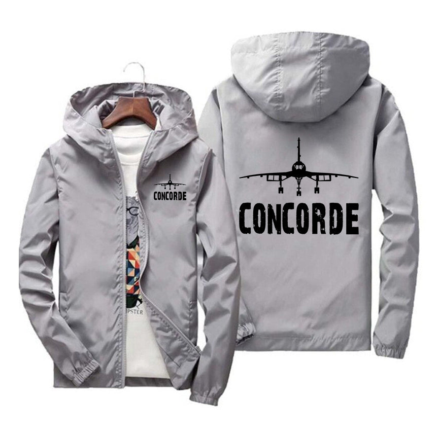 Concorde & Plane Designed Windbreaker Jackets