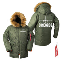 Thumbnail for Concorde & Plane Designed Parka Bomber Jackets