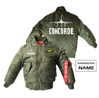 Thumbnail for Concorde & Plane Designed Children Bomber Jackets