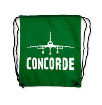 Thumbnail for Concorde & Plane Designed Drawstring Bags