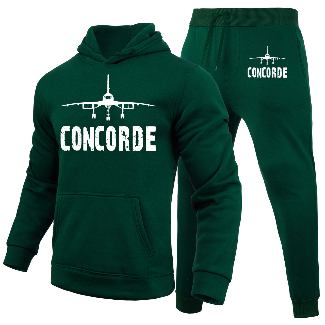 Concorde & Plane Designed Hoodies & Sweatpants Set