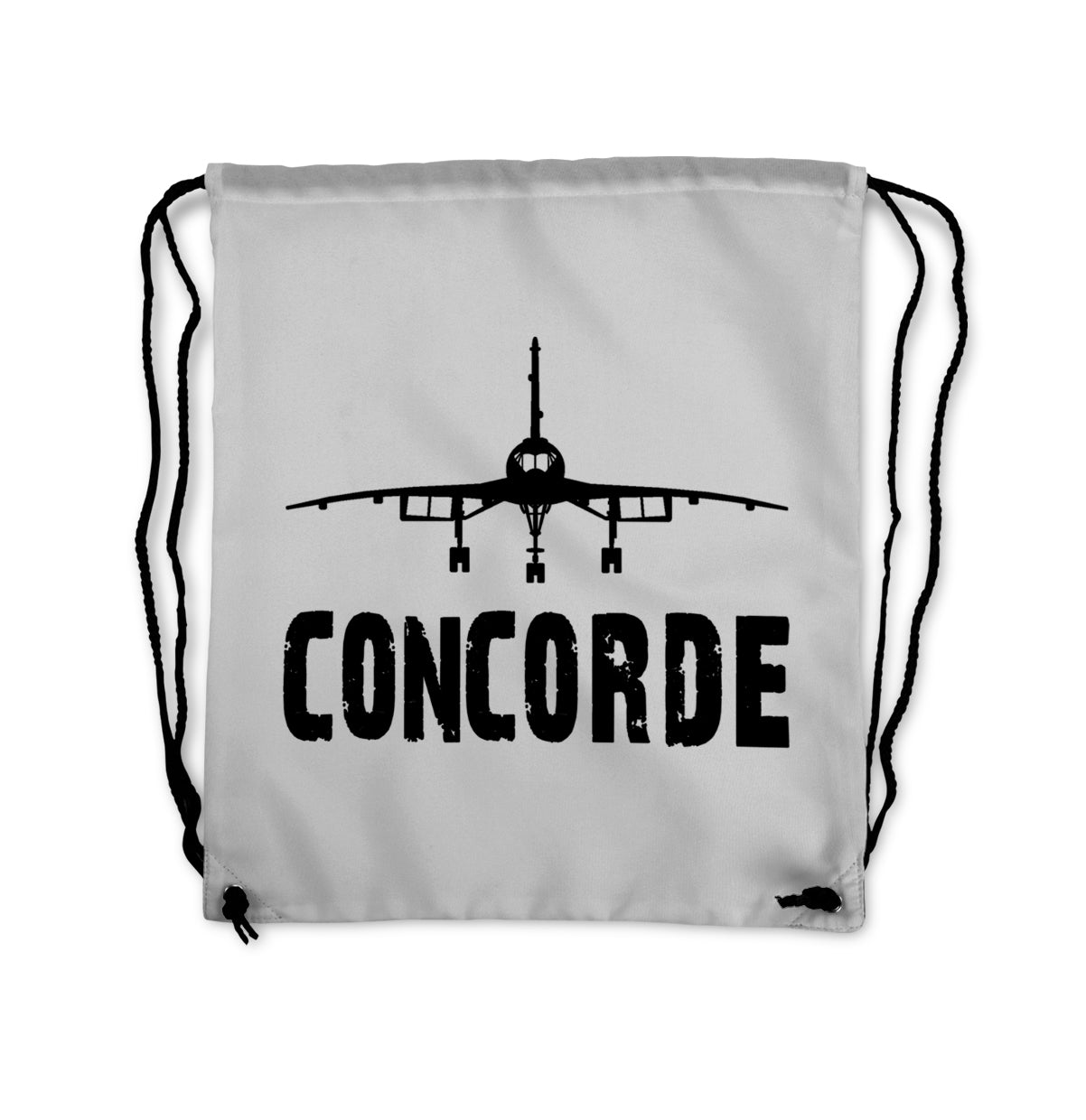 Concorde & Plane Designed Drawstring Bags