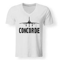 Thumbnail for Concorde & Plane Designed V-Neck T-Shirts