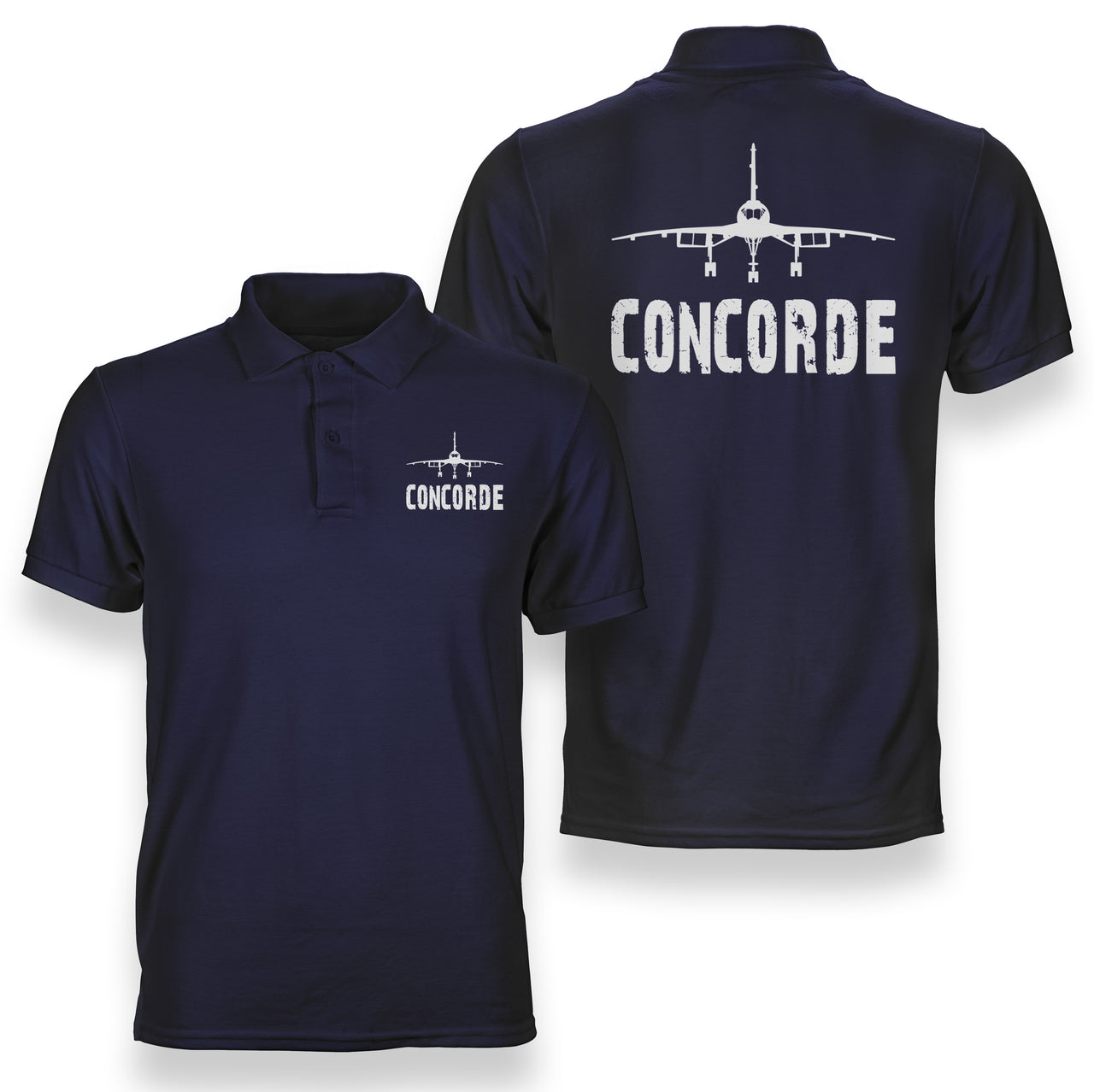 Concorde & Plane Designed Double Side Polo T-Shirts