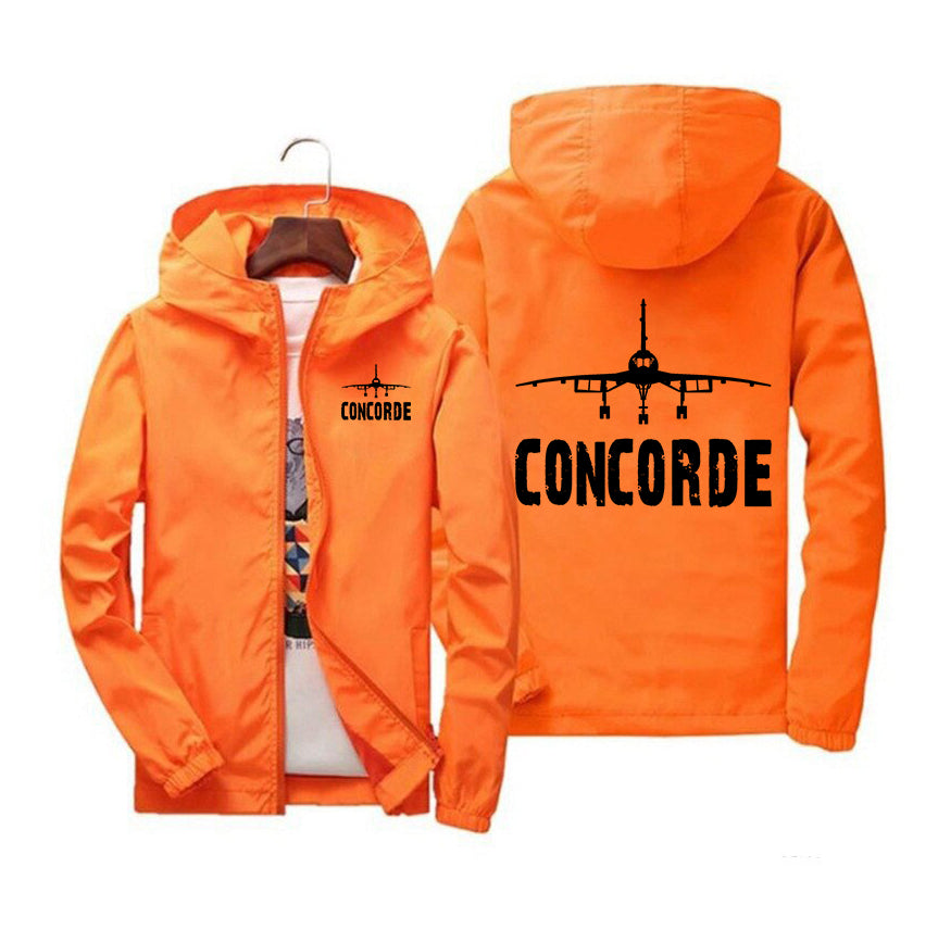 Concorde & Plane Designed Windbreaker Jackets