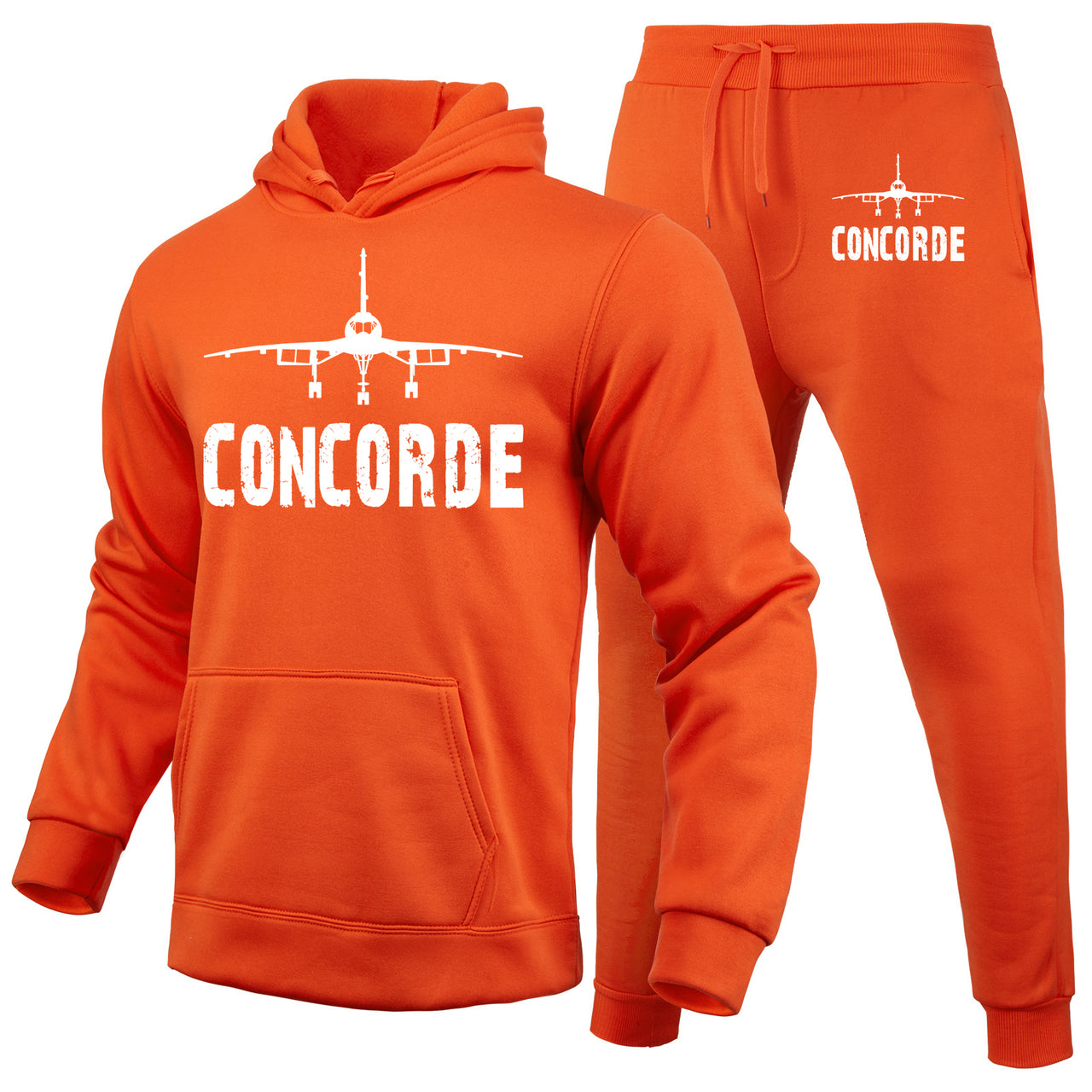 Concorde & Plane Designed Hoodies & Sweatpants Set