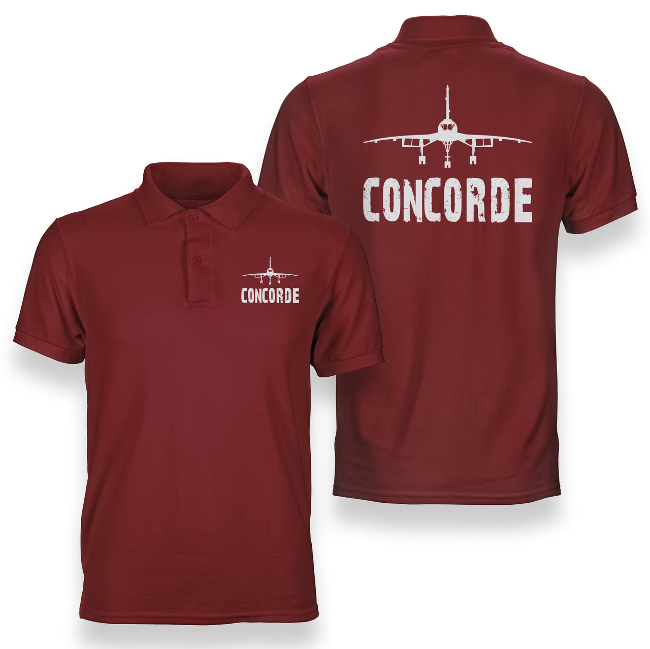Concorde & Plane Designed Double Side Polo T-Shirts