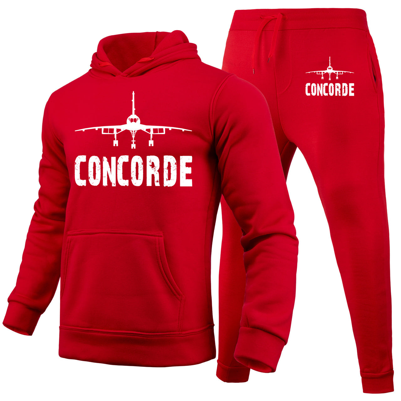 Concorde & Plane Designed Hoodies & Sweatpants Set