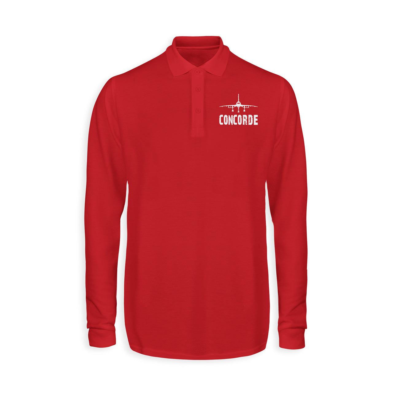 Concorde & Plane Designed Long Sleeve Polo T-Shirts