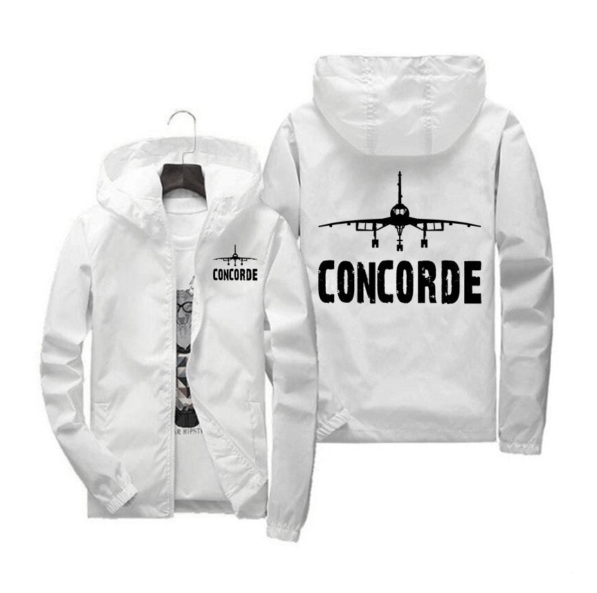 Concorde & Plane Designed Windbreaker Jackets