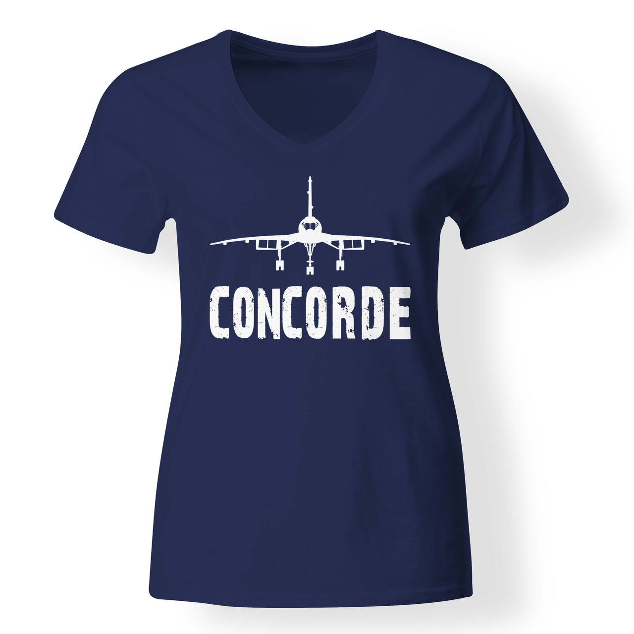 Concorde & Plane Designed V-Neck T-Shirts