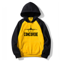 Thumbnail for Concorde & Plane Designed Colourful Hoodies