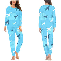Thumbnail for Cool & Super Airplanes Designed Women Pijamas